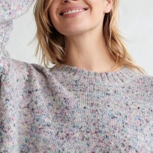 Jenni Kayne Cropped Cocoon Crewneck Sweater, size M